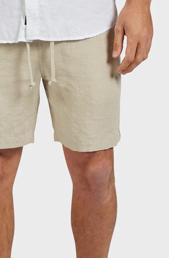 Academy Brand Men's Riviera Linen Shorts - Oatmeal Academy Brand