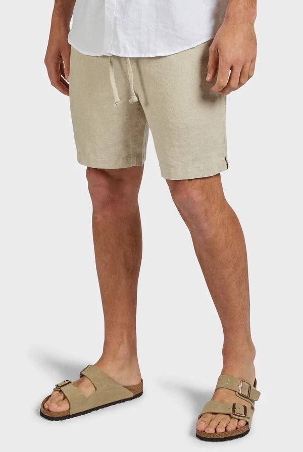 Academy Brand Men's Riviera Linen Shorts - Oatmeal Academy Brand