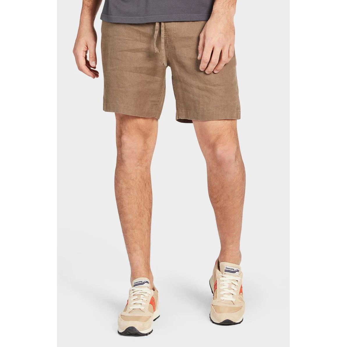 Academy Brand Men's Riviera Linen Shorts - Olive Academy Brand