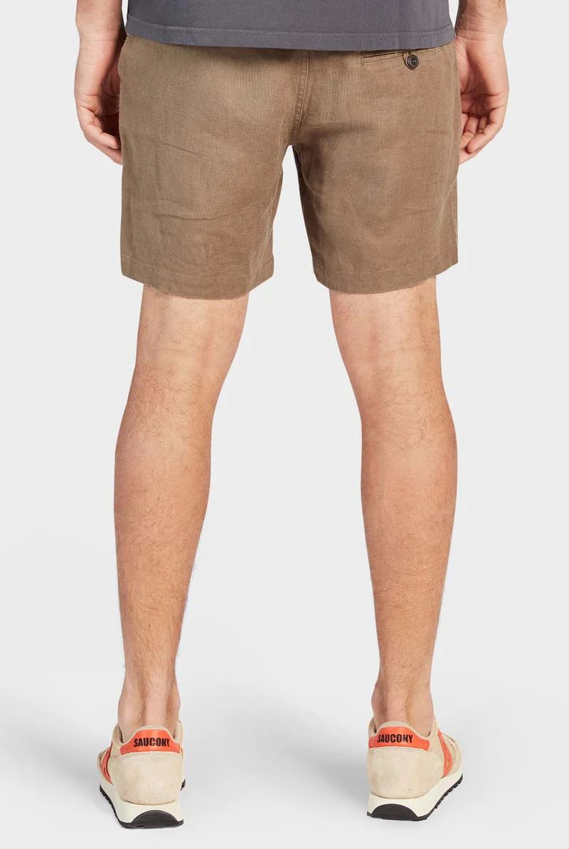 Academy Brand Men's Riviera Linen Shorts - Olive Academy Brand