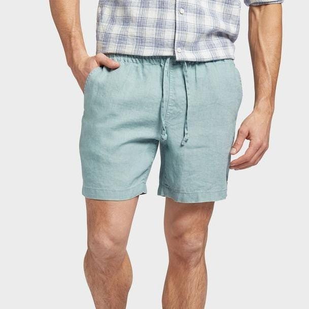 Academy Brand Men's Riviera Linen Shots - Sea Foam Academy Brand