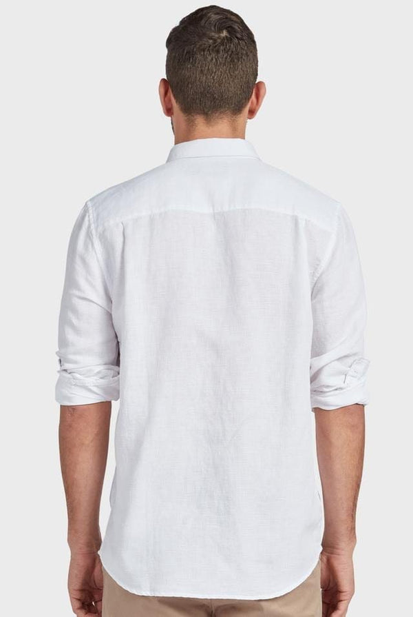 Academy Brand Men's Rockaway Long Sleeve Shirt - White Academy Brand