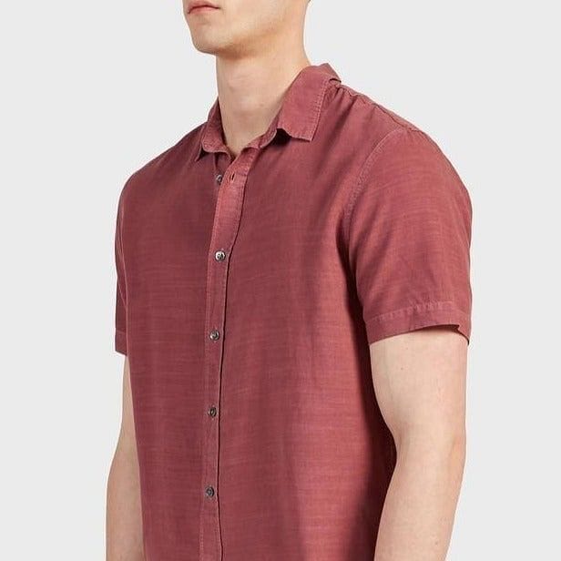 Academy Brand Stevens Short Sleeve Shirt - Berry Academy Brand