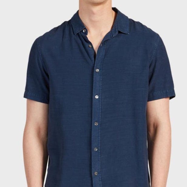 Academy Brand Stevens Short Sleeve Shirt - Navy Academy Brand