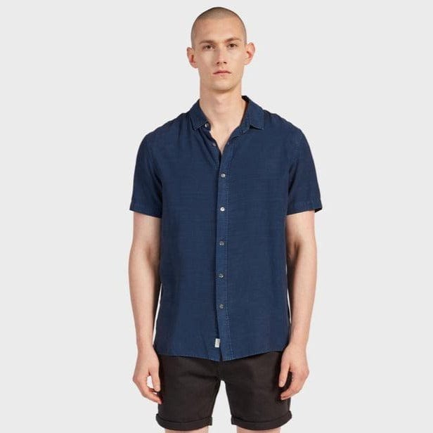 Academy Brand Stevens Short Sleeve Shirt - Navy Academy Brand