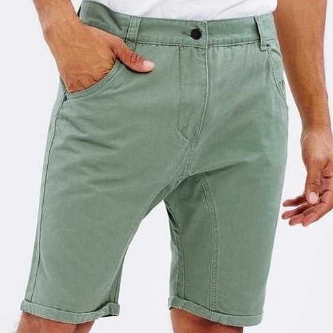 Amuk Drop Crotch Chino Short- Green Amuk