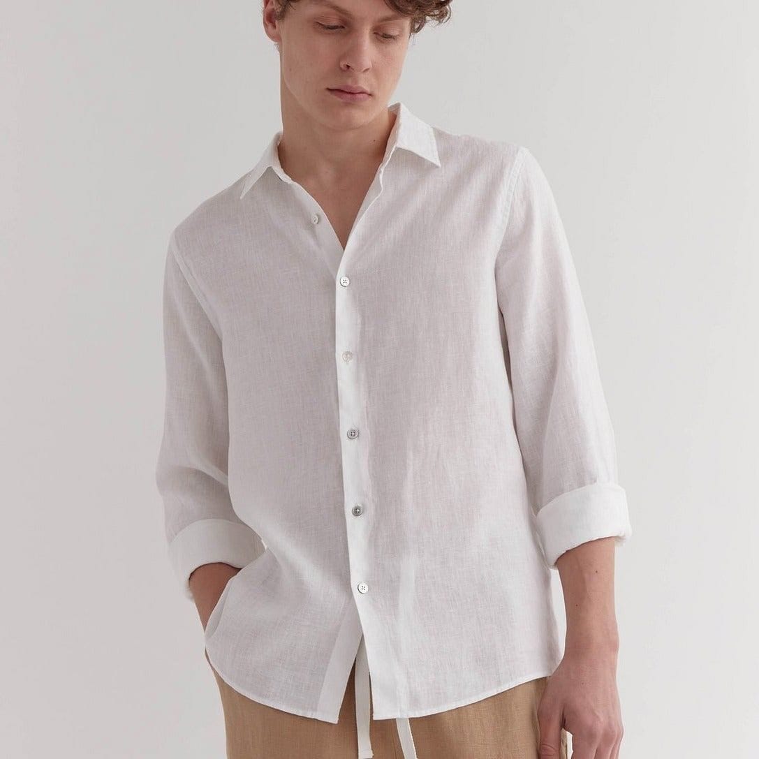 Assembly Label Casual Long Sleeve Shirt - White Assembly Label