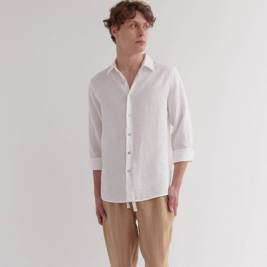 Assembly Label Casual Long Sleeve Shirt - White Assembly Label