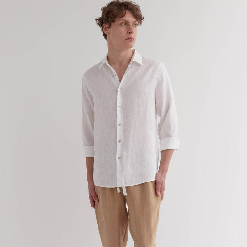 Assembly Label Casual Long Sleeve Shirt - White Assembly Label