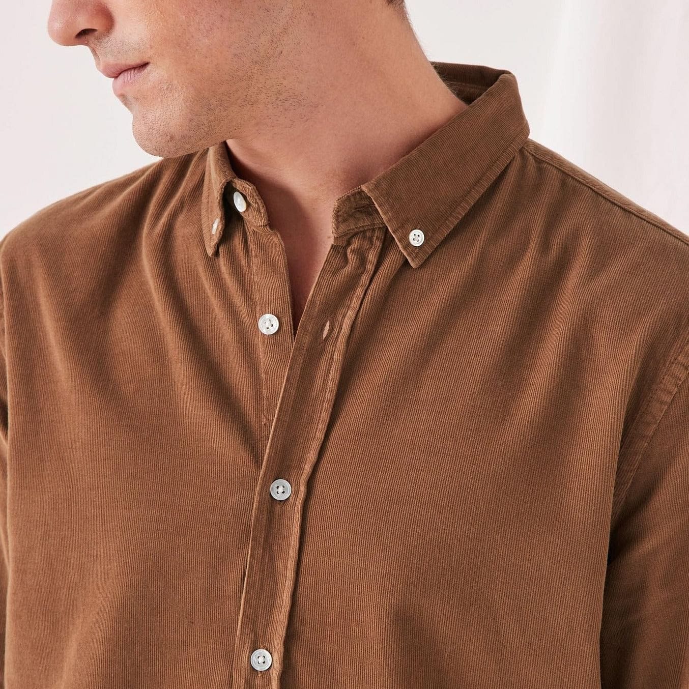 Assembly Label Cord Long Sleeve Shirt - Caramel Assembly Label