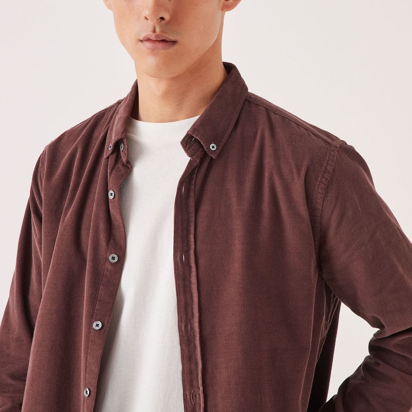 Assembly Label Cord Long Sleeve Shirt - Damson Assembly Label