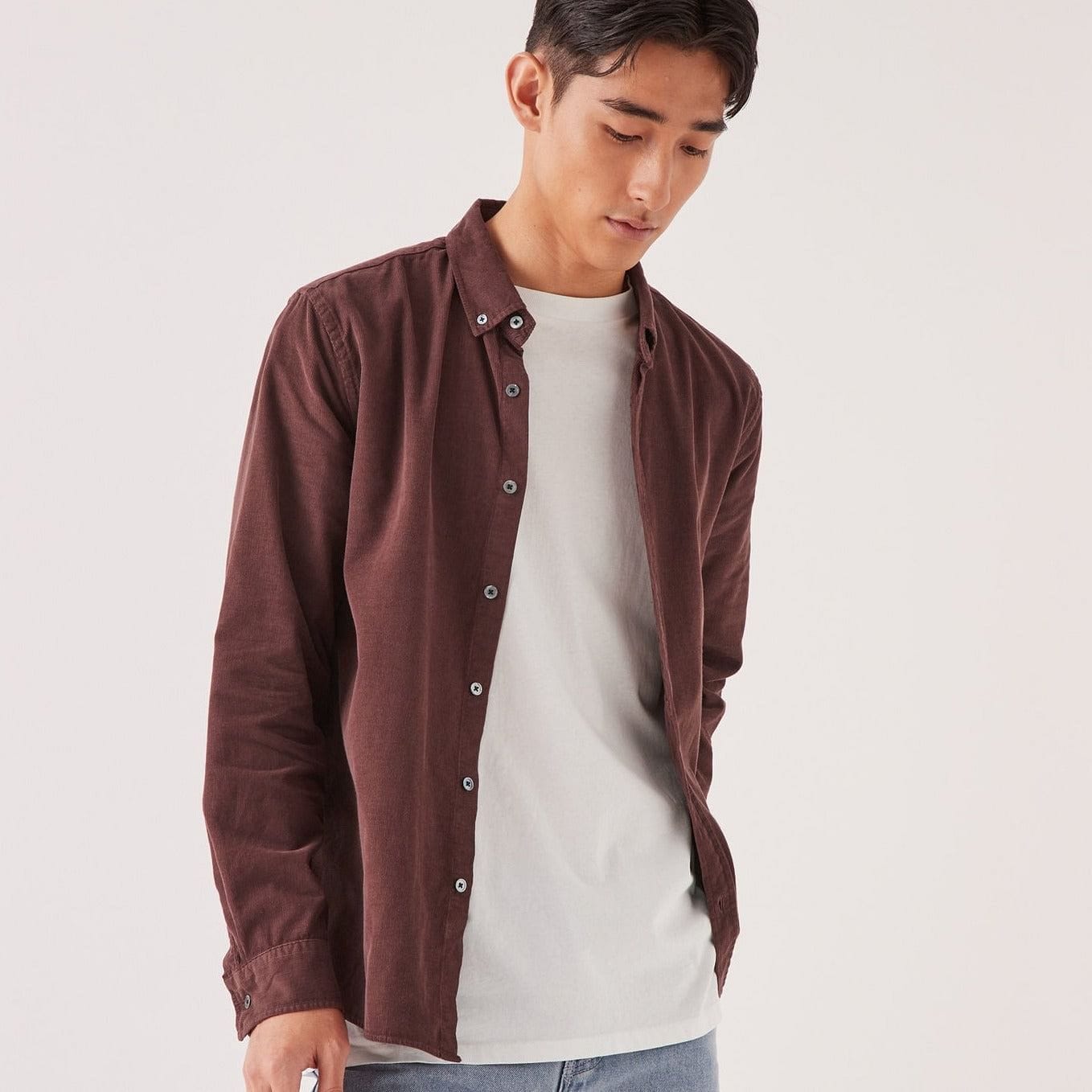 Assembly Label Cord Long Sleeve Shirt - Damson Assembly Label