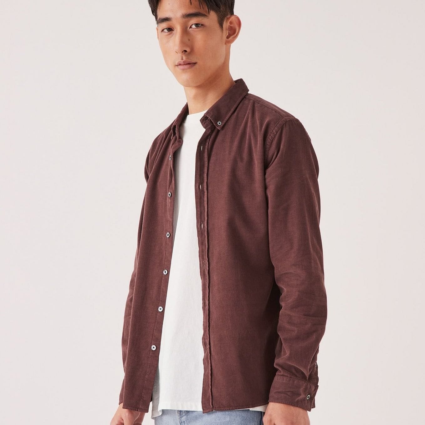 Assembly Label Cord Long Sleeve Shirt - Damson Assembly Label