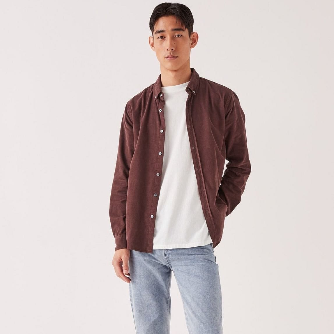Assembly Label Cord Long Sleeve Shirt - Damson Assembly Label