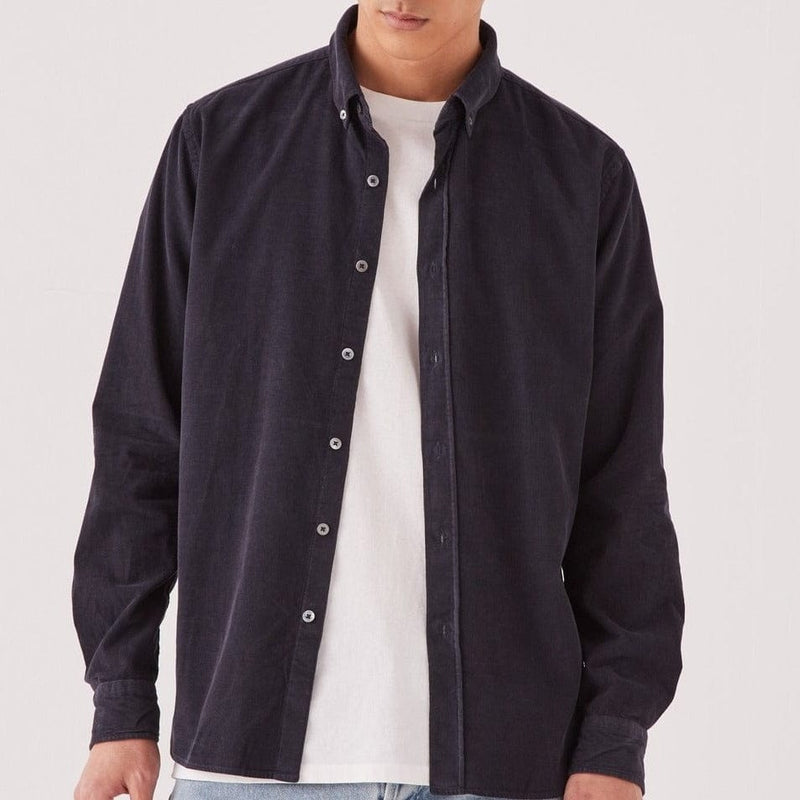 Assembly Label Cord Long Sleeve Shirt - True Navy Assembly Label