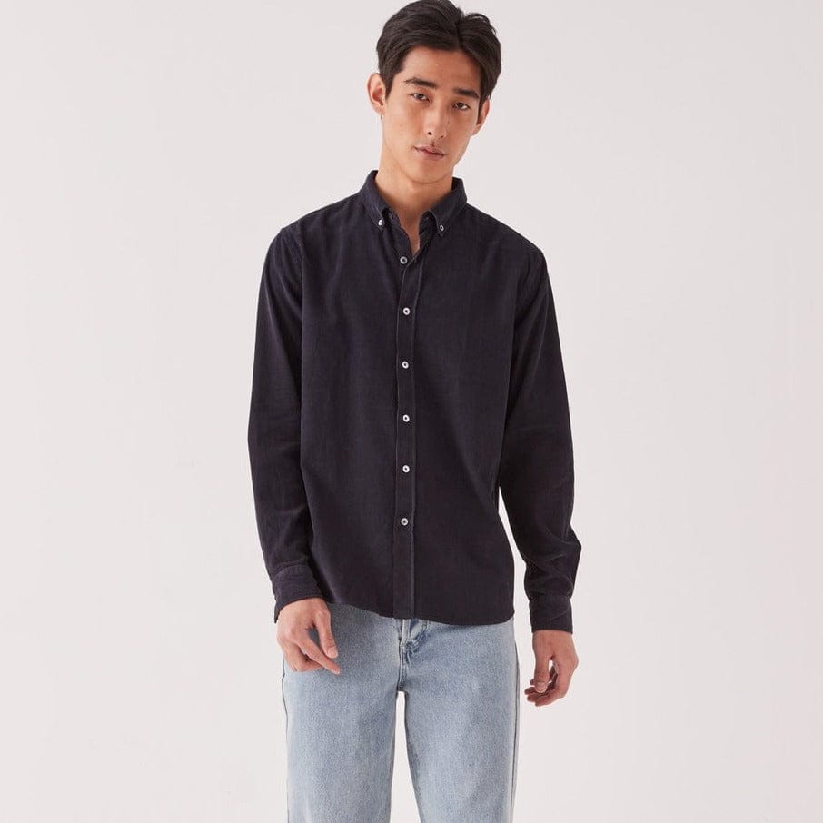 Assembly Label Cord Long Sleeve Shirt - True Navy Assembly Label