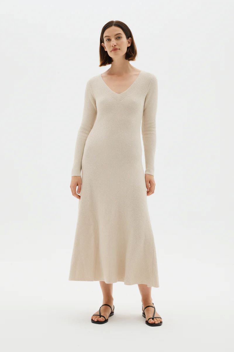 Assembly Label Gloria Knit Dress - Oat Marle Assembly Label