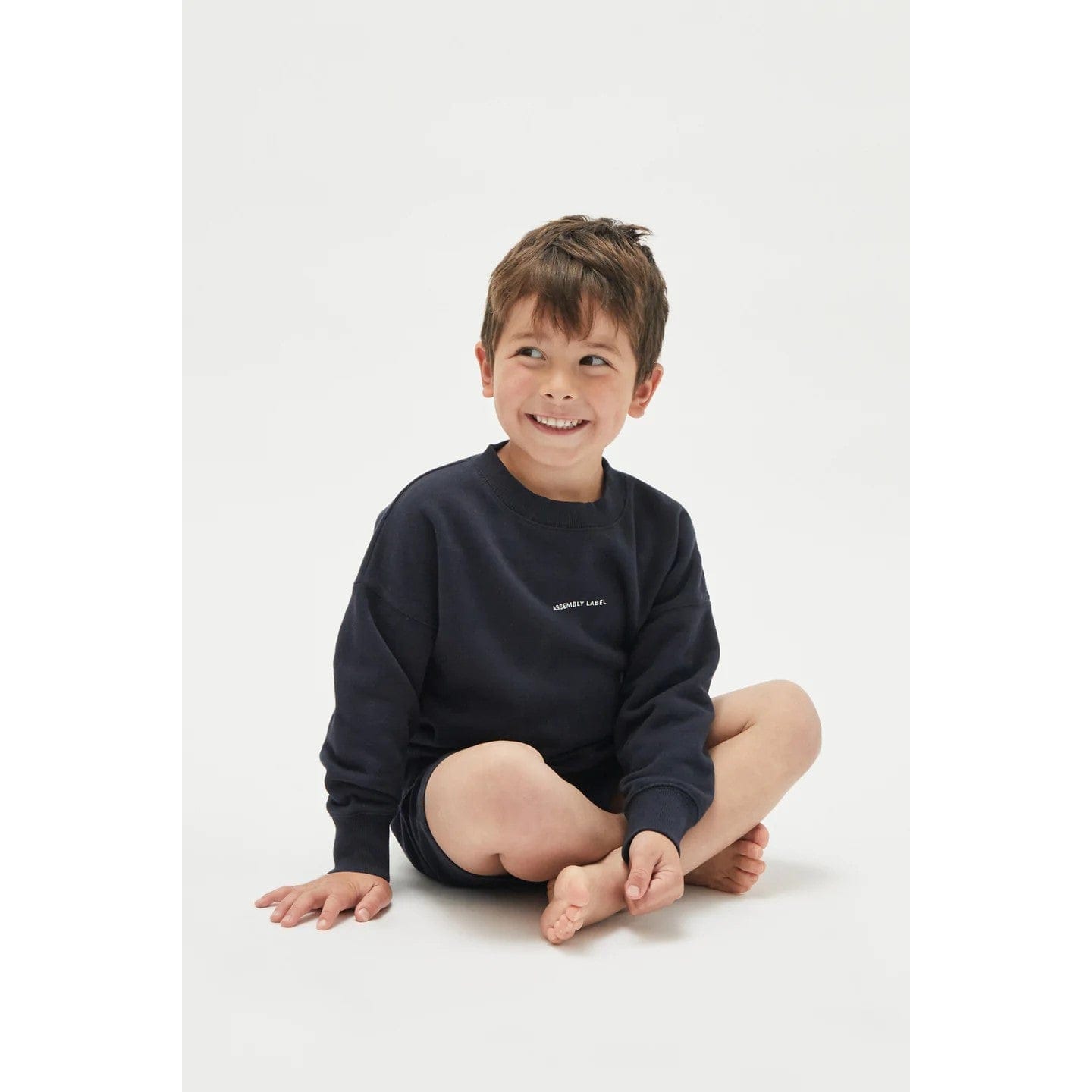 Assembly Label Kids Established Fleece - True Navy/White Assembly Label