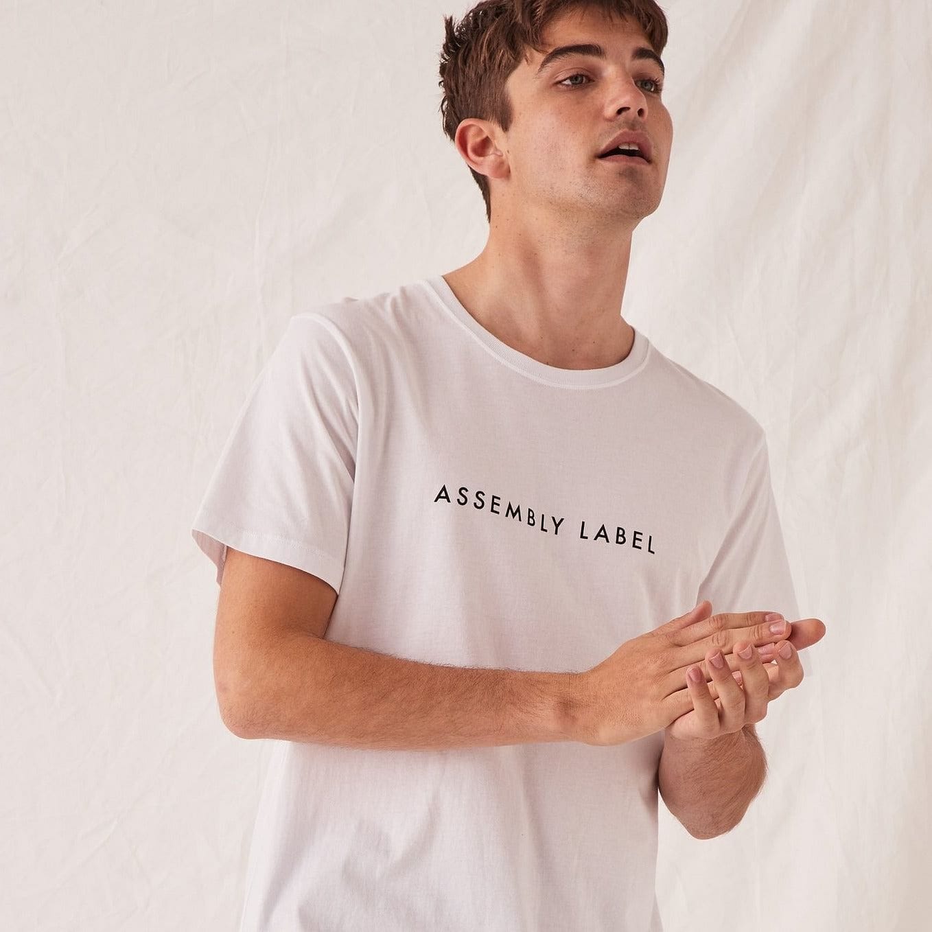 Assembly Label Men's Logo Tee - White Assembly Label