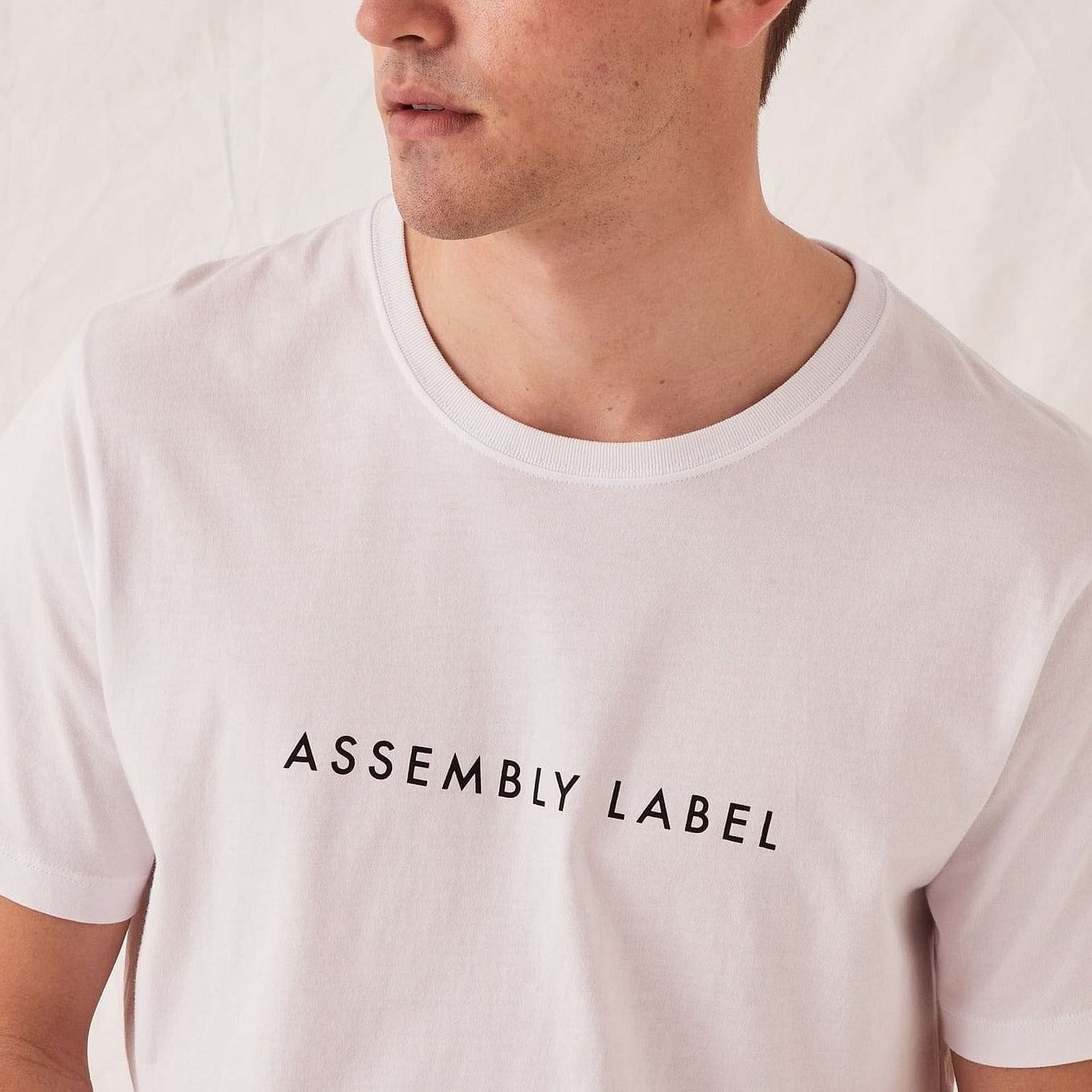 Assembly Label Men's Logo Tee - White Assembly Label