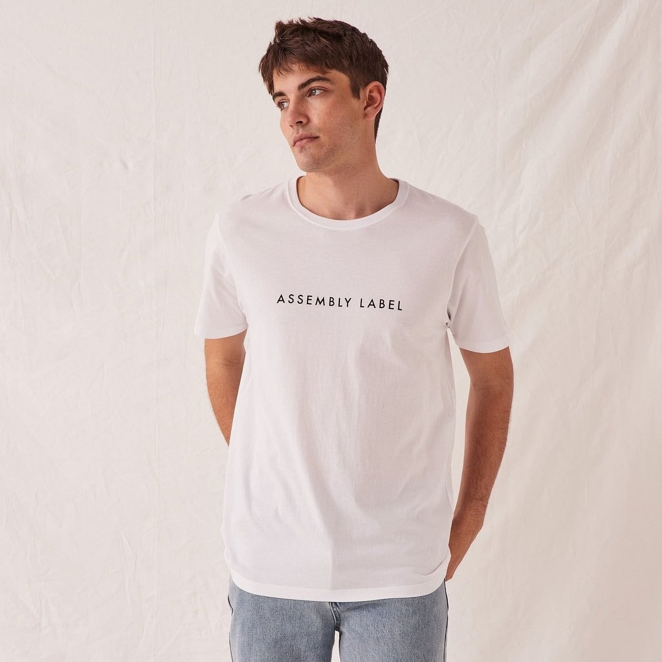 Assembly Label Men's Logo Tee - White Assembly Label