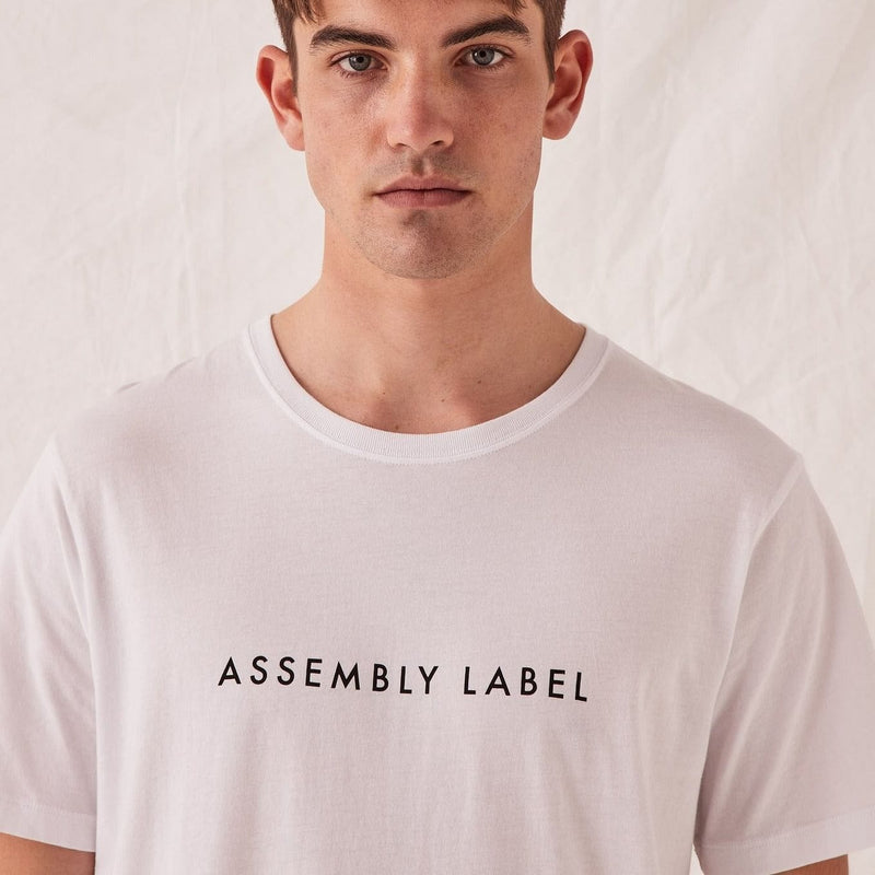 Assembly Label Men's Logo Tee - White Assembly Label
