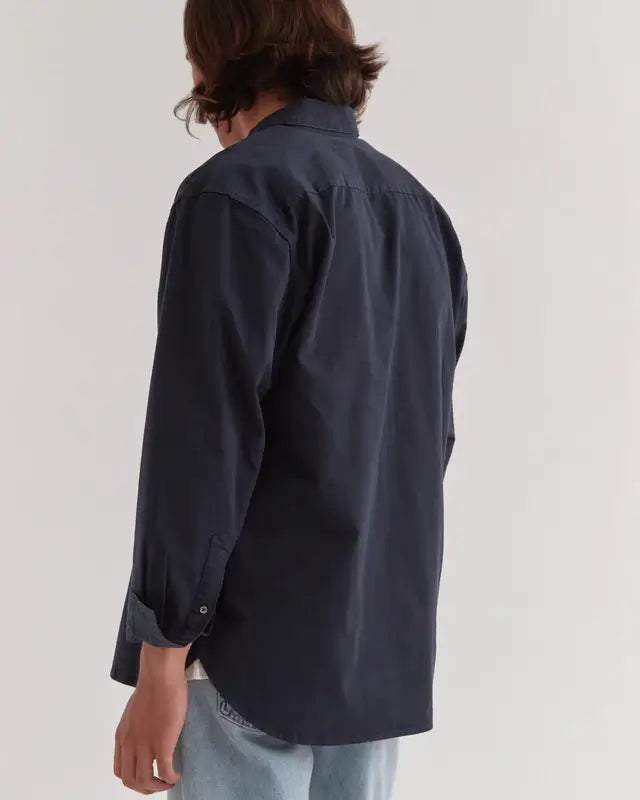 Assembly Label Men's Twill Overshirt - True Navy Assembly Label