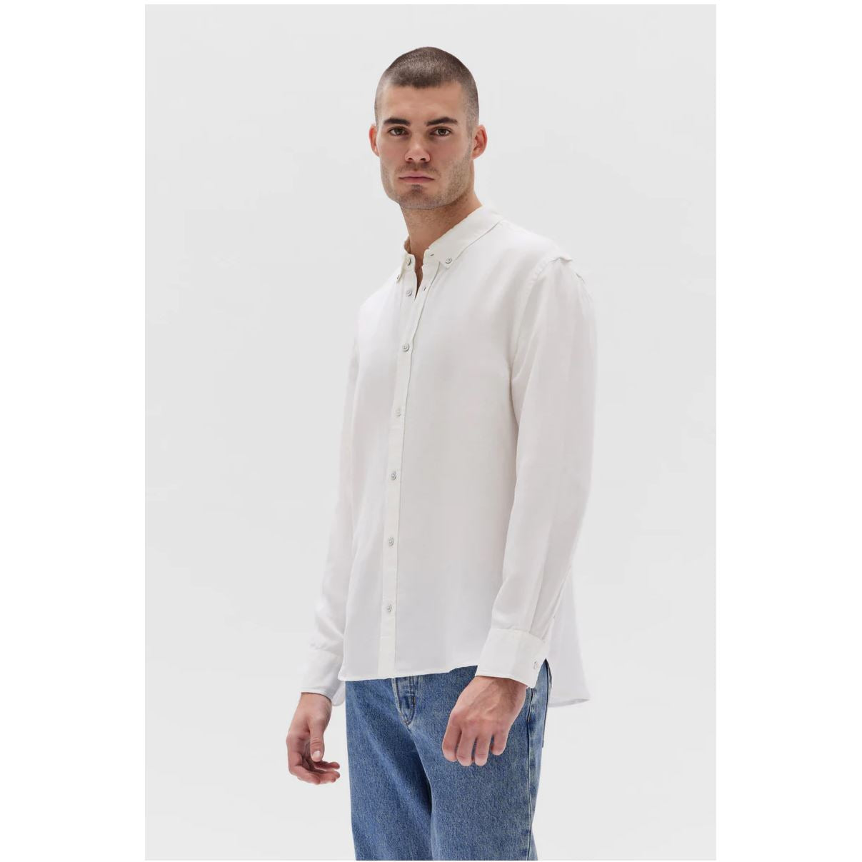 Assembly Label Rosco Long Sleeve Shirt - Antique White Assembly Label