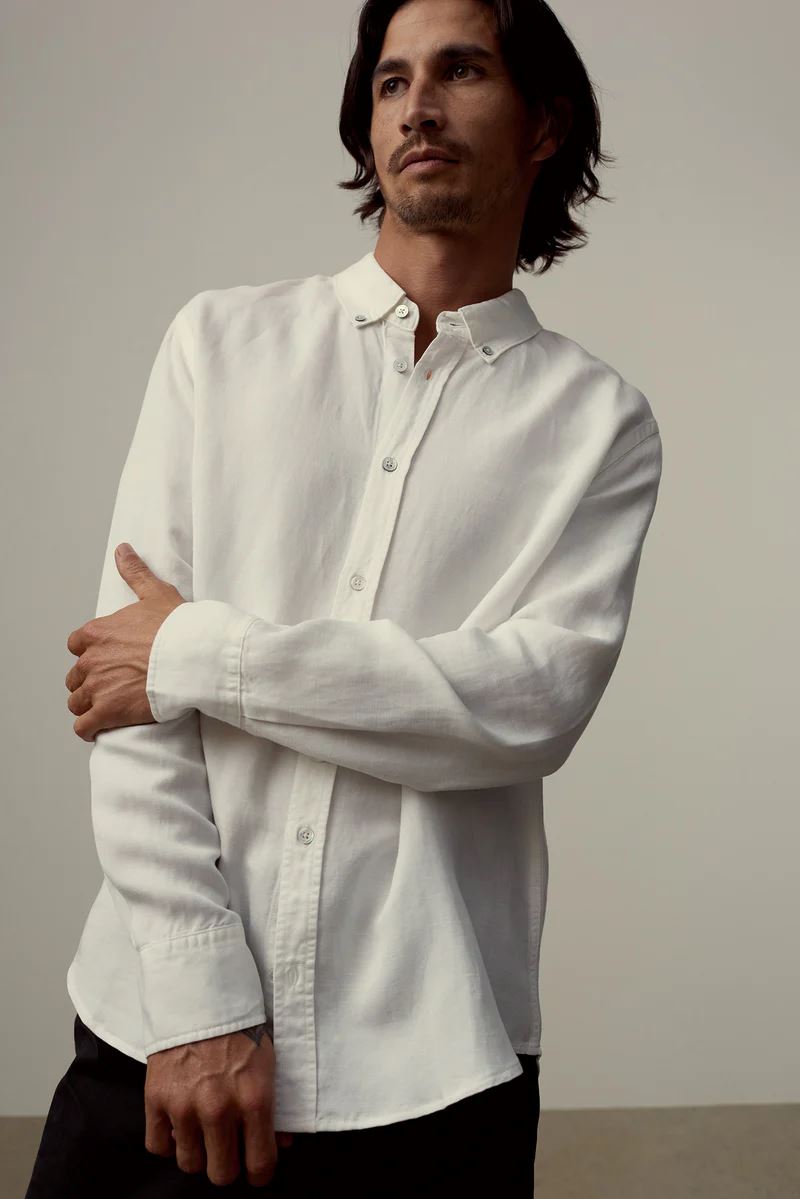 Assembly Label Rosco Long Sleeve Shirt - Antique White Assembly Label