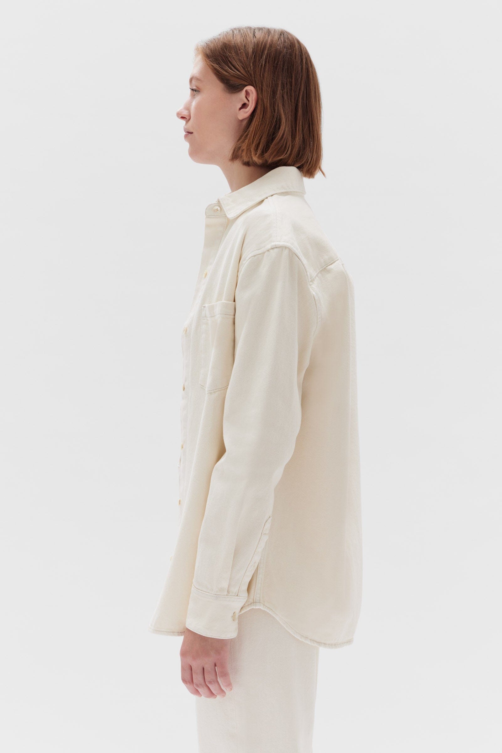 Assembly Label Women's Denim Overshirt - Ecru Assembly Label