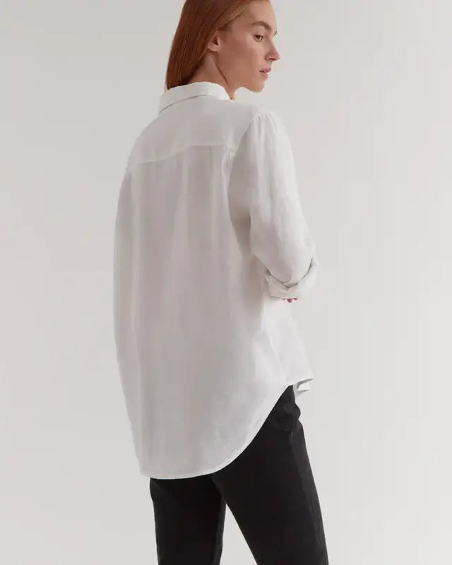 Assembly Label Xander Long Sleeve Shirt - White Assembly Label