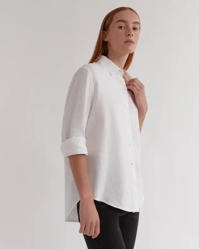 Assembly Label Xander Long Sleeve Shirt - White Assembly Label
