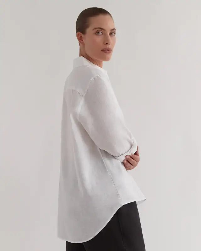 Assembly Label Xander Long Sleeve Shirt - White Assembly Label