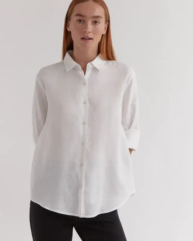 Assembly Label Xander Long Sleeve Shirt - White Assembly Label