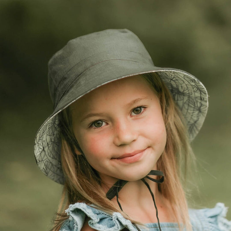 Bedhead Explorer Kids Reversible Classic Bucket Hat - Leaf/Moss Bedhead