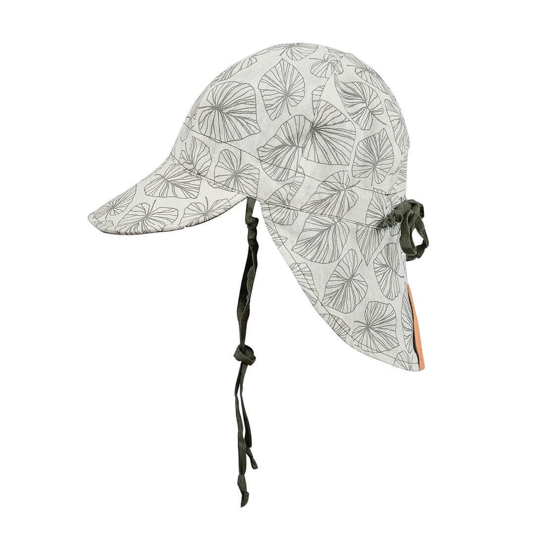 Bedhead Lounger Baby Reversible Flap Sun Hat - Leaf/Moss Bedhead