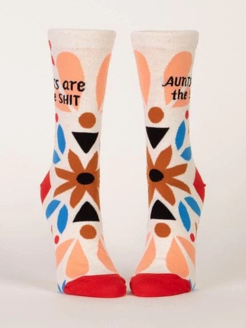Blue Q Women's Crew Sock- Aunts Are The Shit Eclectic House
