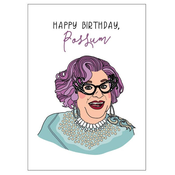 Dame Edna Birthday Greeting Card Candlebark Creations
