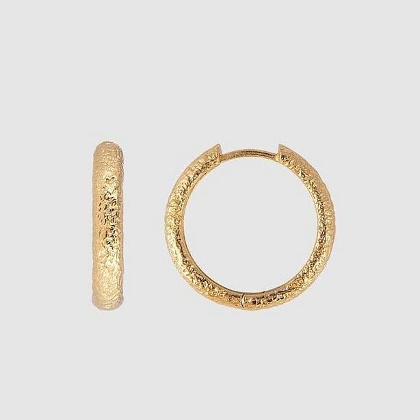 Fairley Antique Gold Maxi Hoop Earrings Fairley