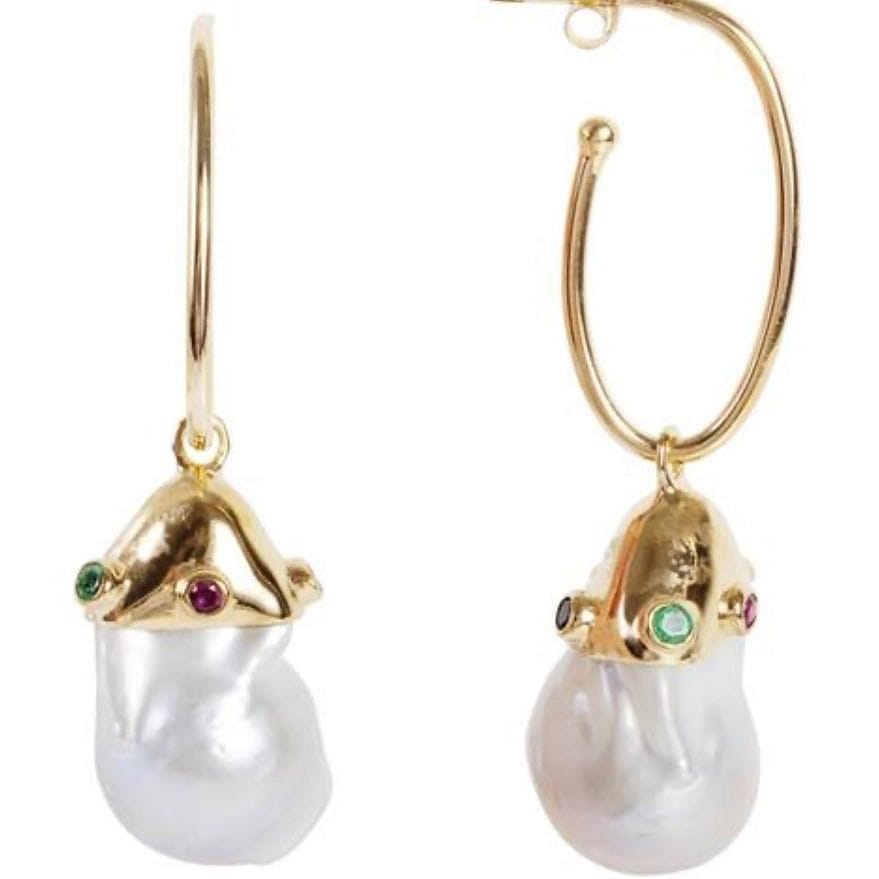 Fairley Baroque Pearl Rainbow Drops Earrings Fairley