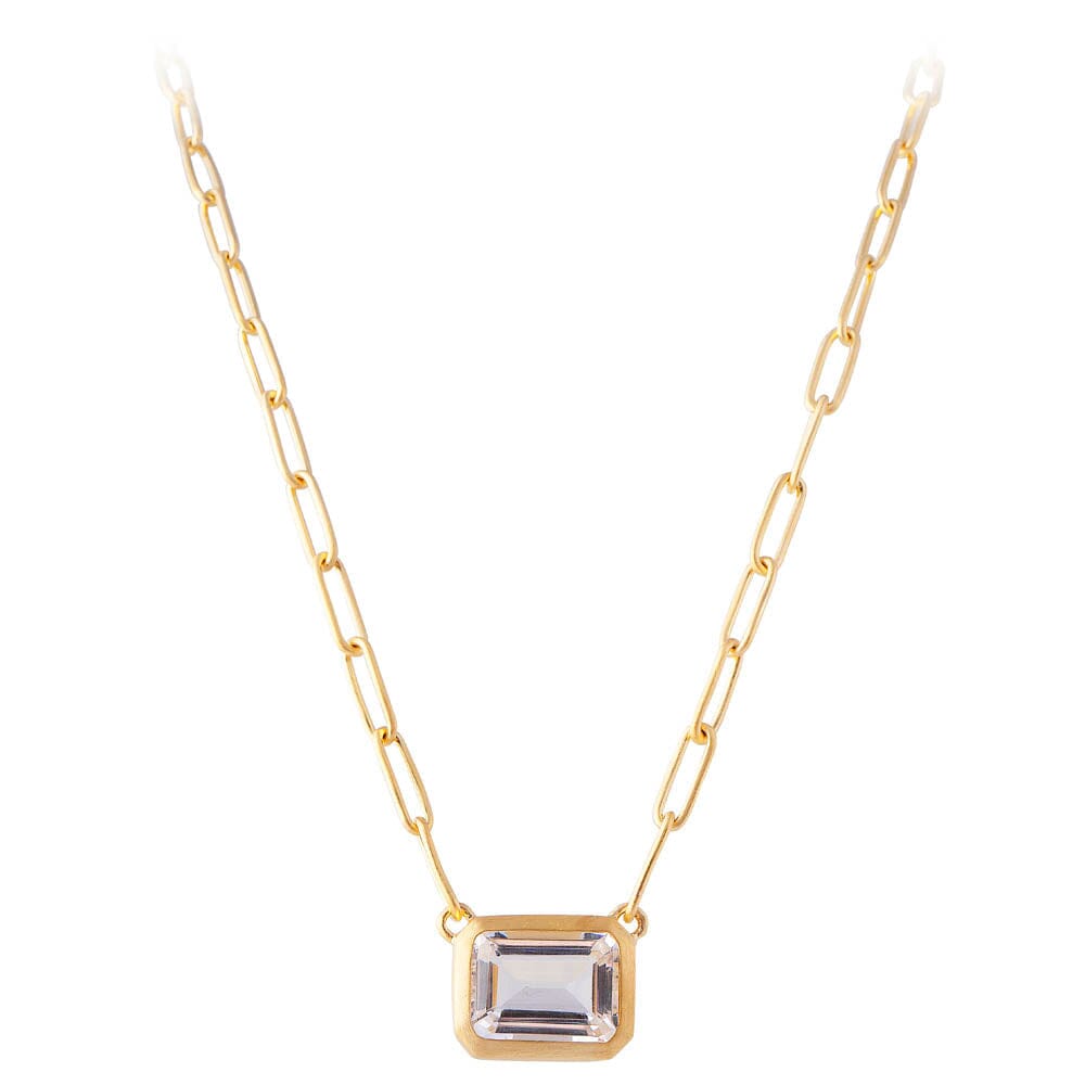 Fairley Crystal Cocktail Link Necklace - Gold Fairley