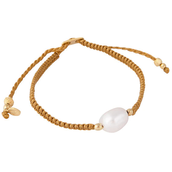 Fairley Pearl Rope Bracelet - Antique Gold Fairley