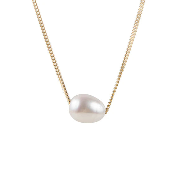 Fairley Pearl Teardrop Necklace - Gold Fairley