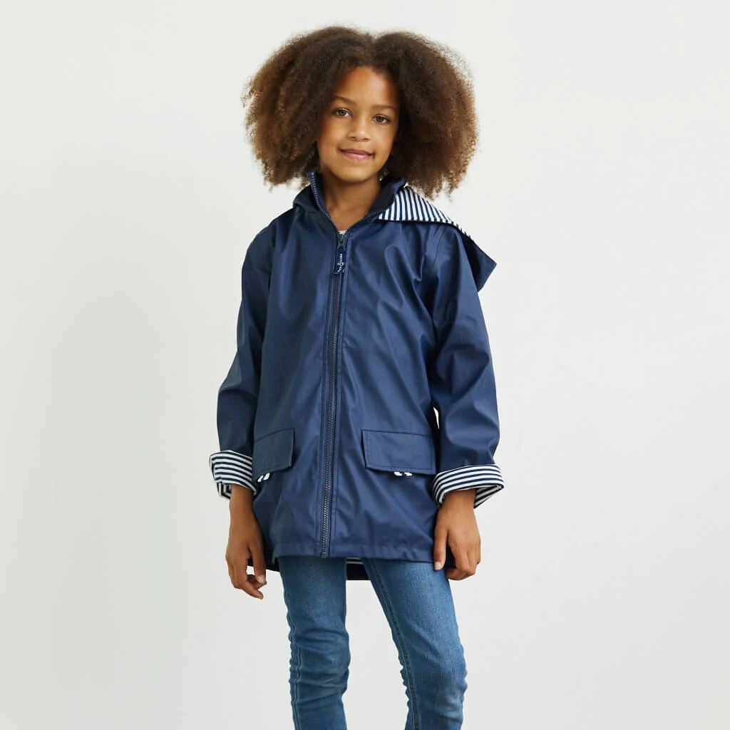 French Soda Kids Raincoat - Navy French Soda