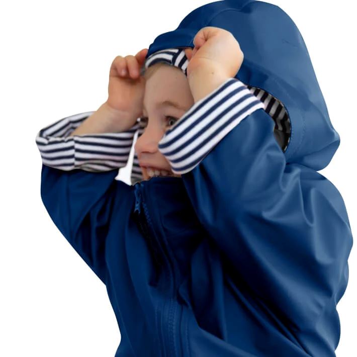 French Soda Kids Raincoat - Navy French Soda