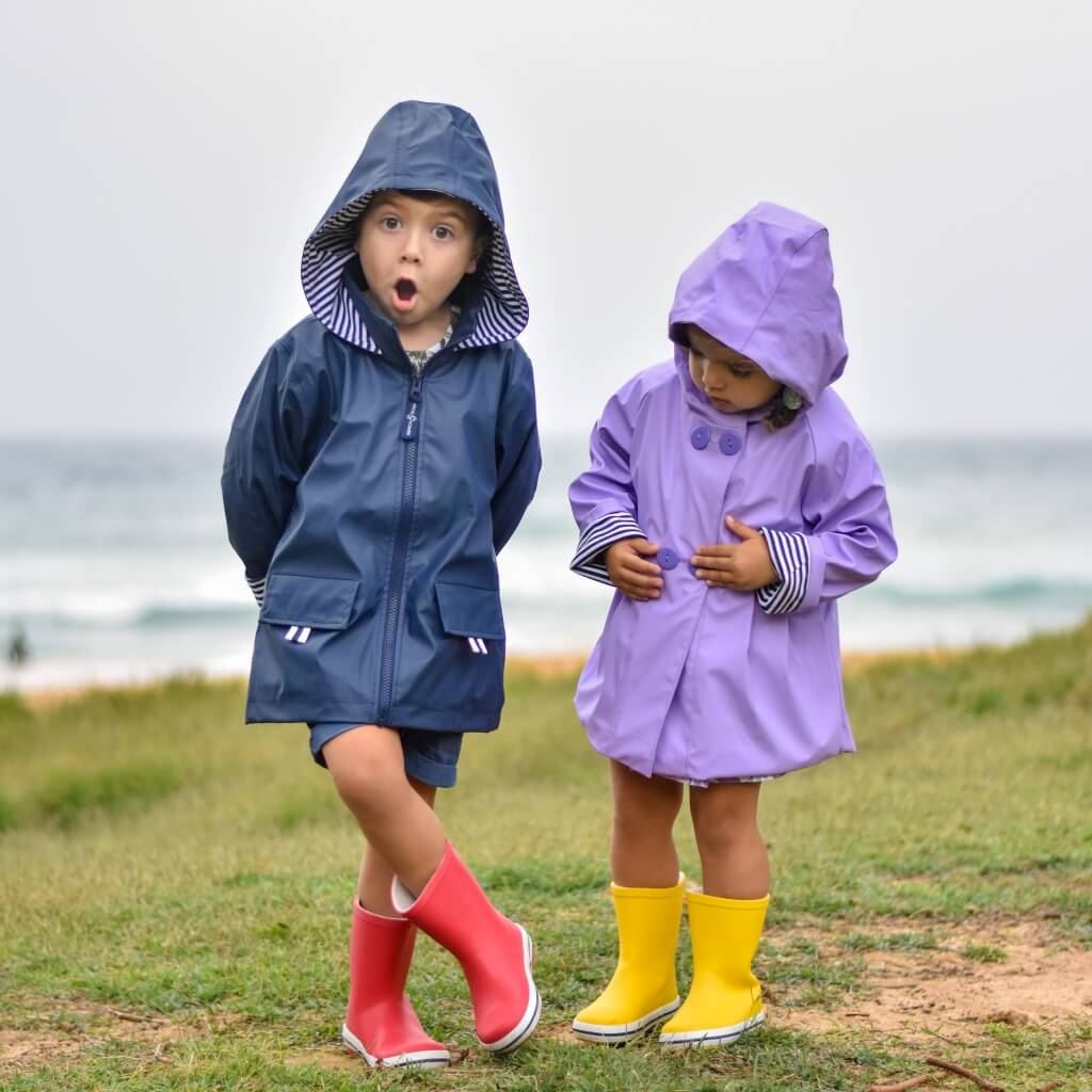 French Soda Kids Raincoat - Navy French Soda