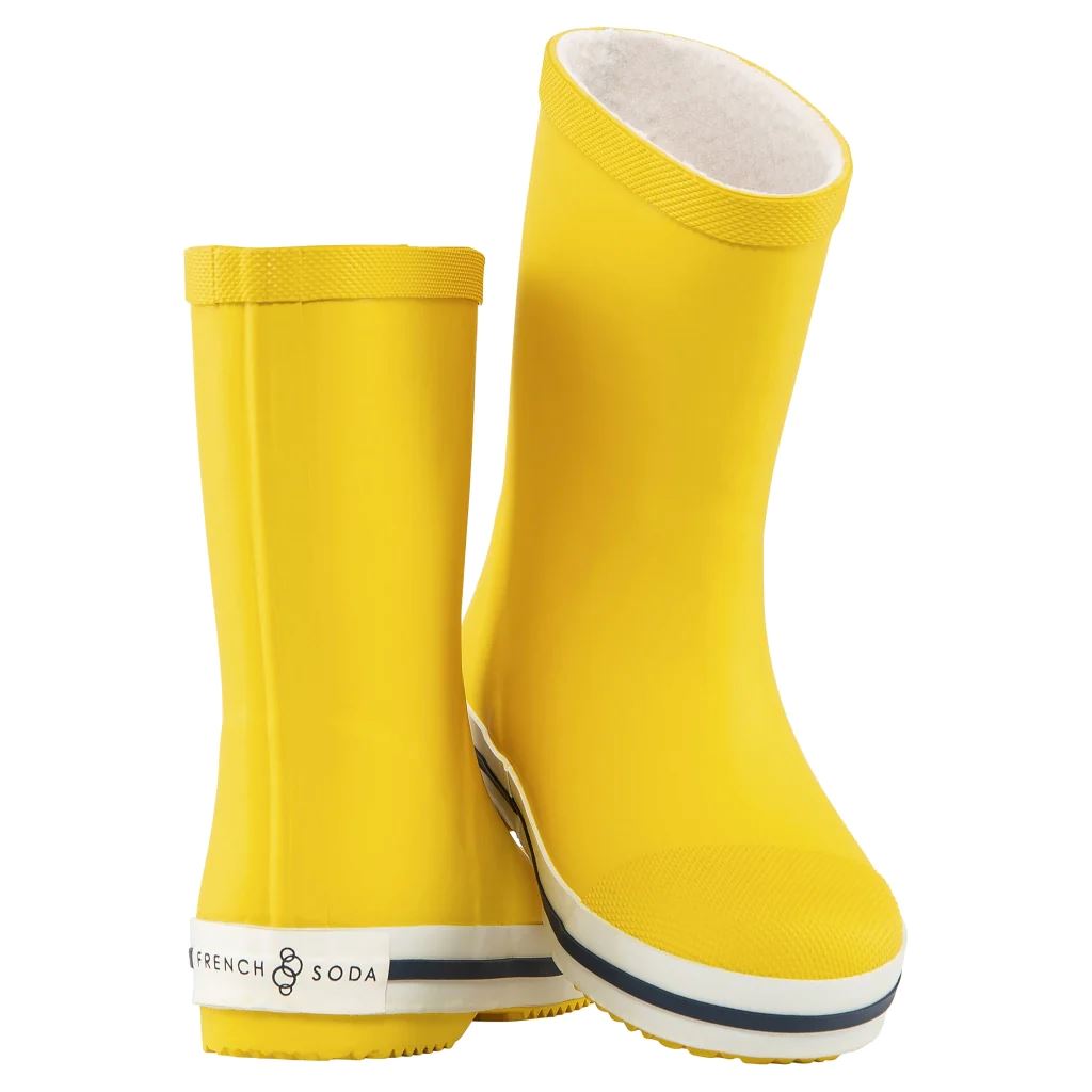 French Soda Kids Rubber Gumboot - Yellow French Soda