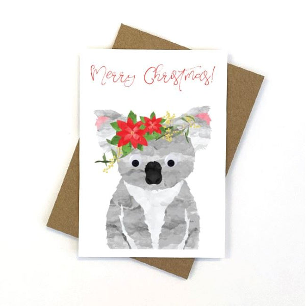 Koala Christmas Card Candlebark Creations