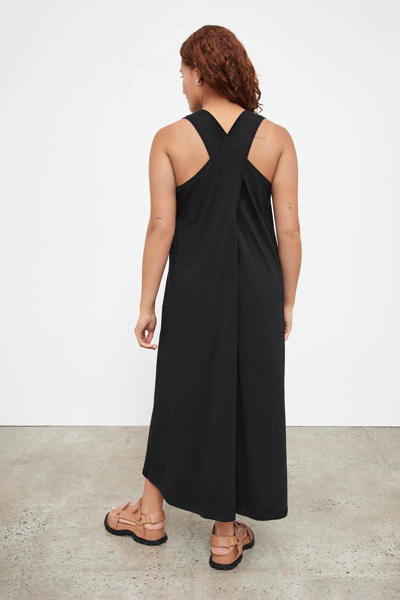 Kowtow Cross Back Dress - Black Kowtow