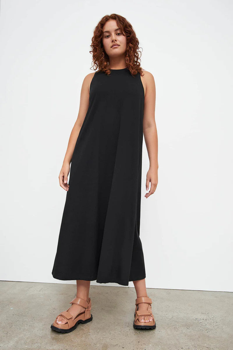 Kowtow Cross Back Dress - Black Kowtow